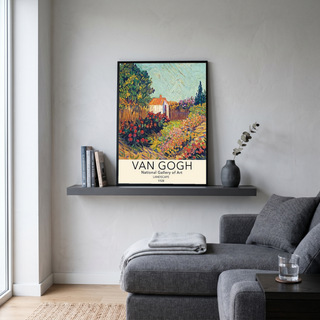 Van Gogh Landscape Poster — National Gallery Post-Impressionist Print