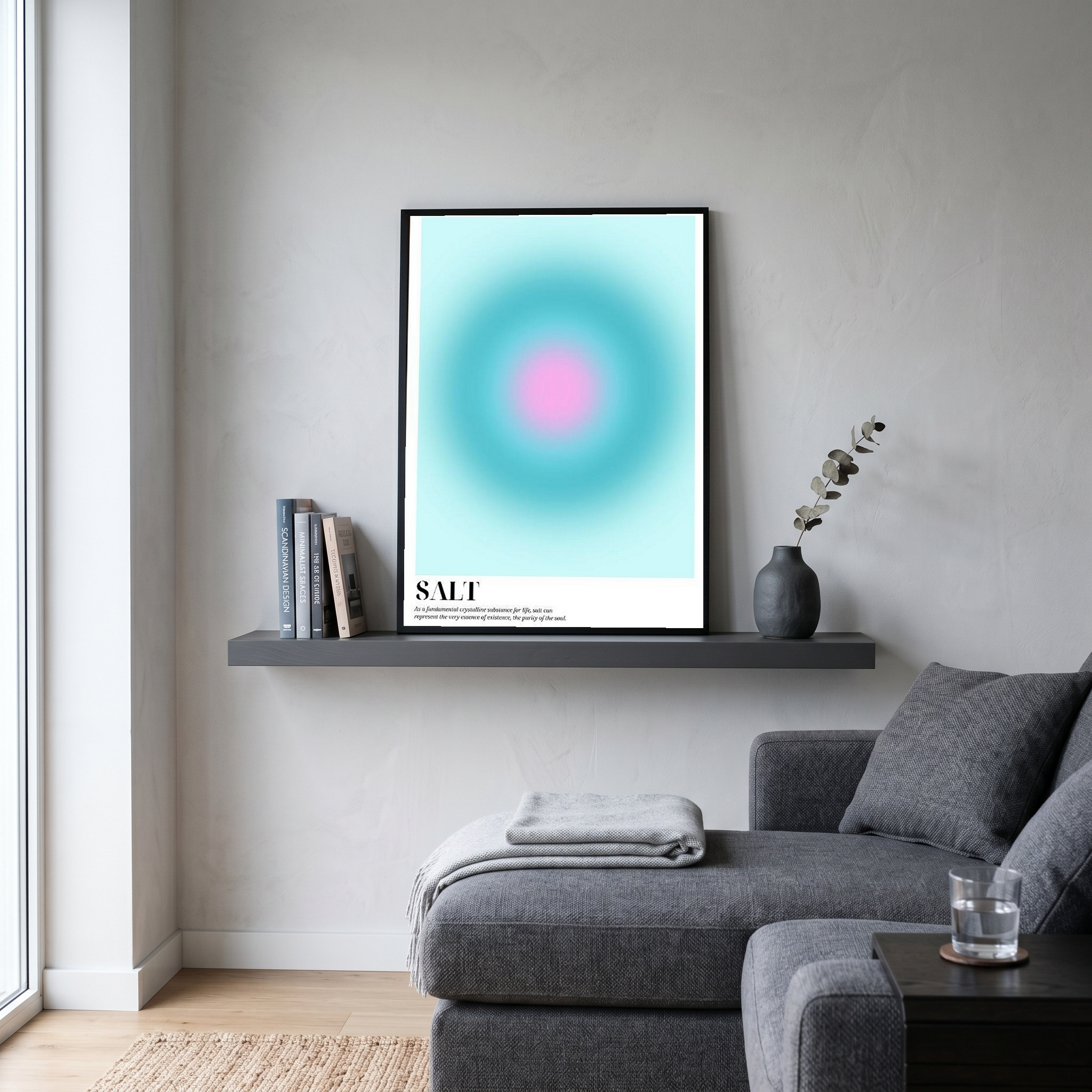 Salt Aura Abstract Poster — Spiritual Gradient Wall Art Print