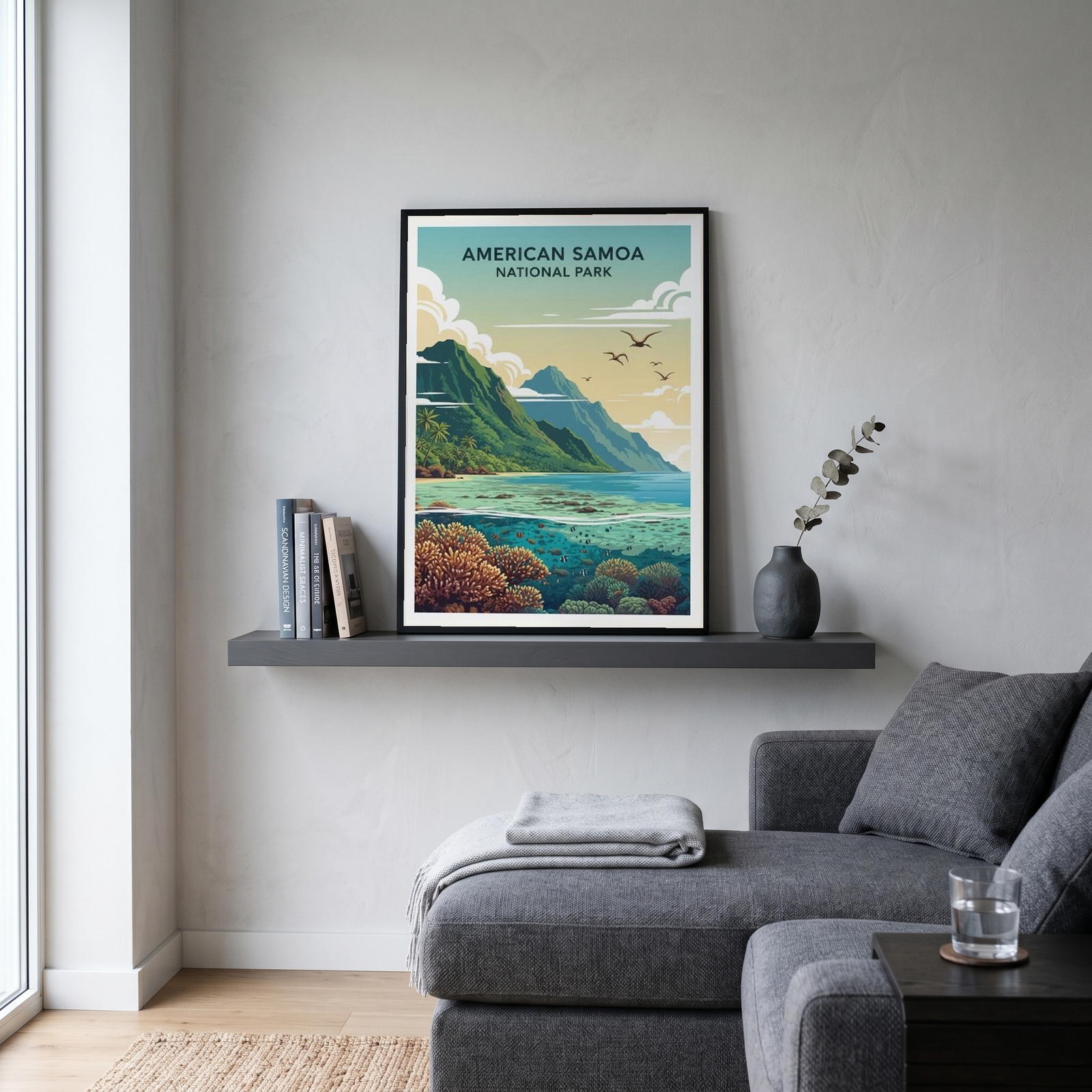 American Samoa National Park Poster — Vintage Pacific Island Travel Print