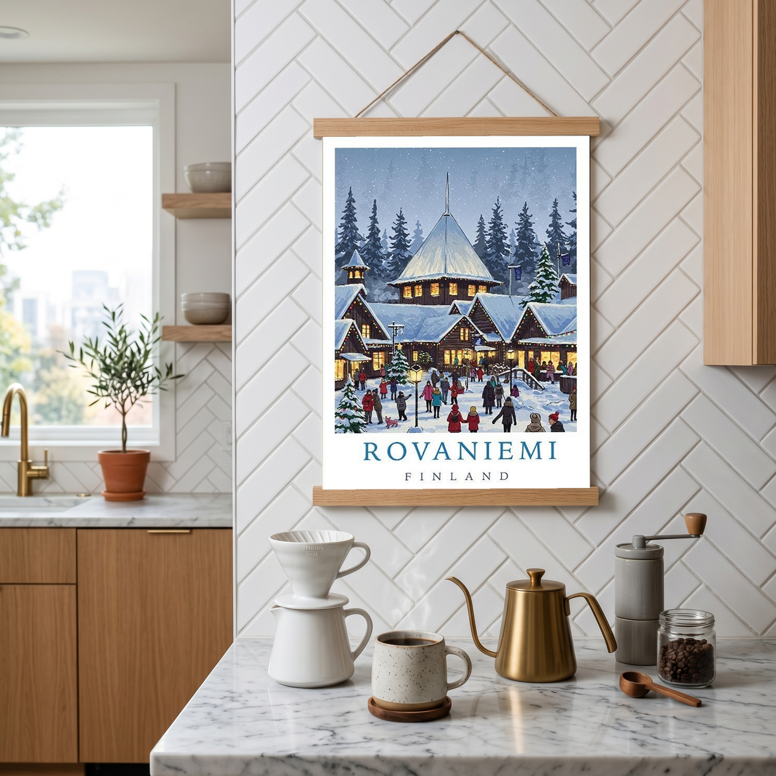 Rovaniemi Finland — Santa Village Winter Travel Wall Art Print