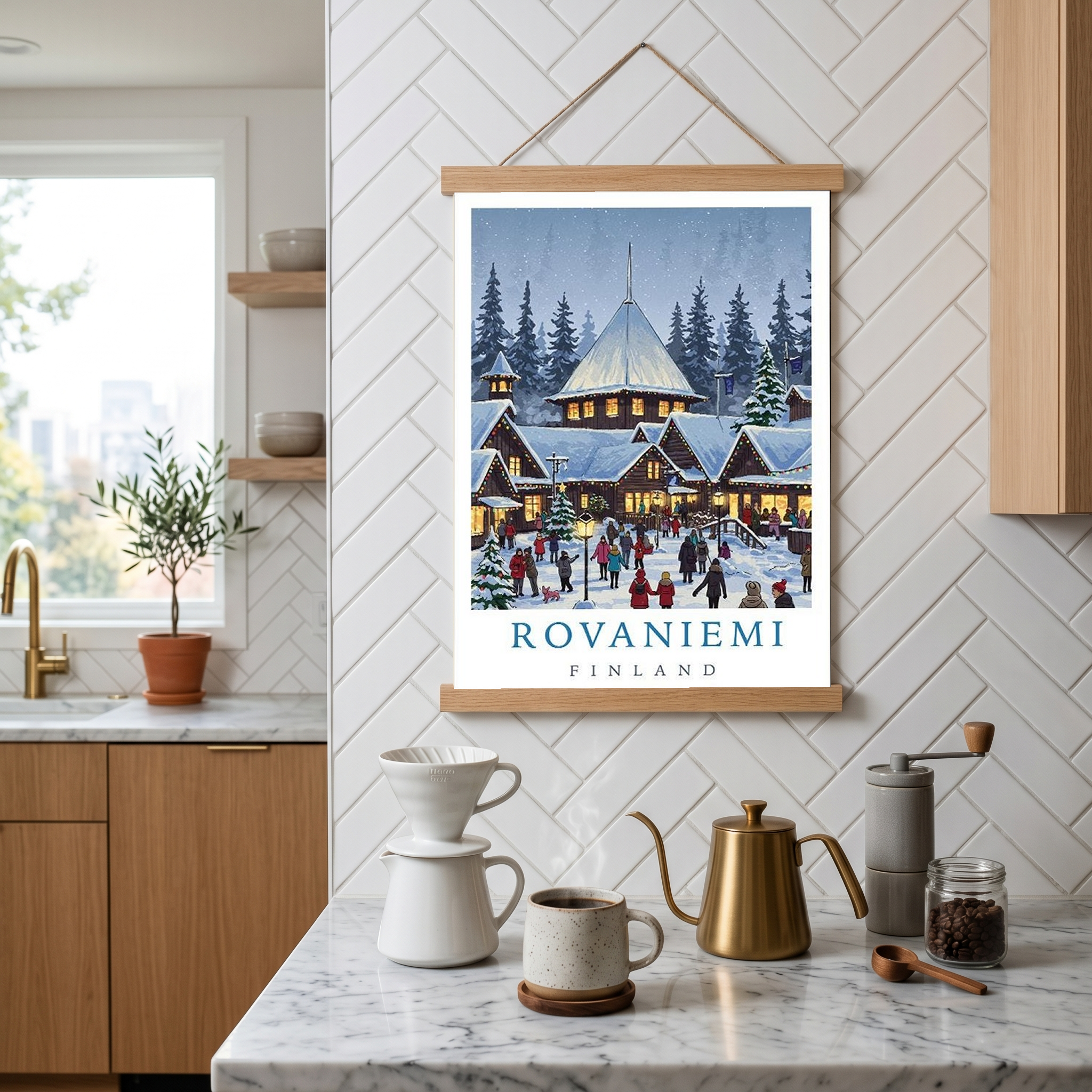 Rovaniemi Finland — Santa Village Winter Travel Wall Art Print