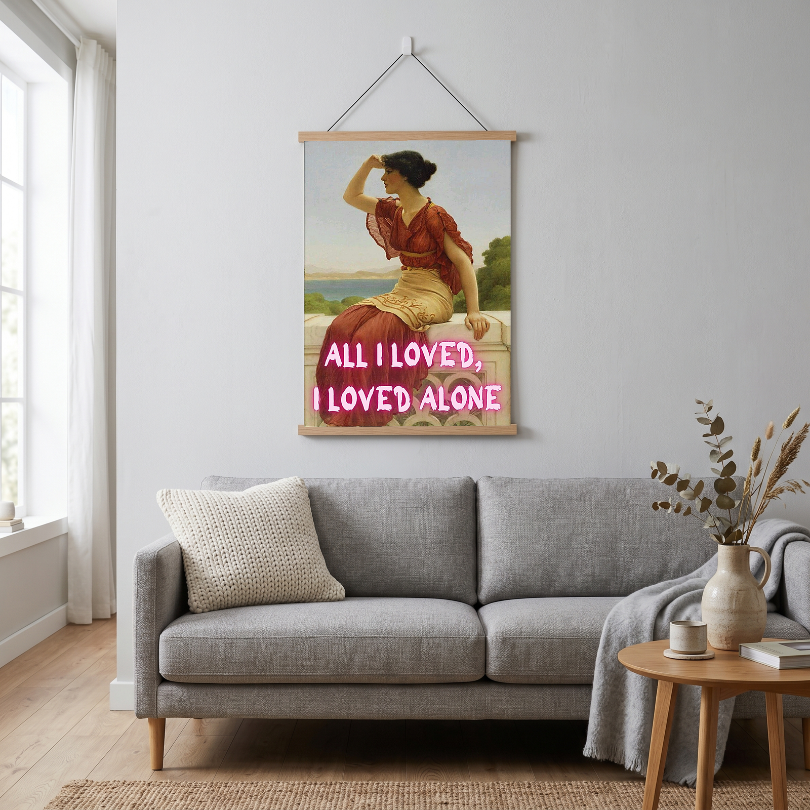 All I Loved, I Loved Alone — Edgar Allan Poe Quote Wall Art Print