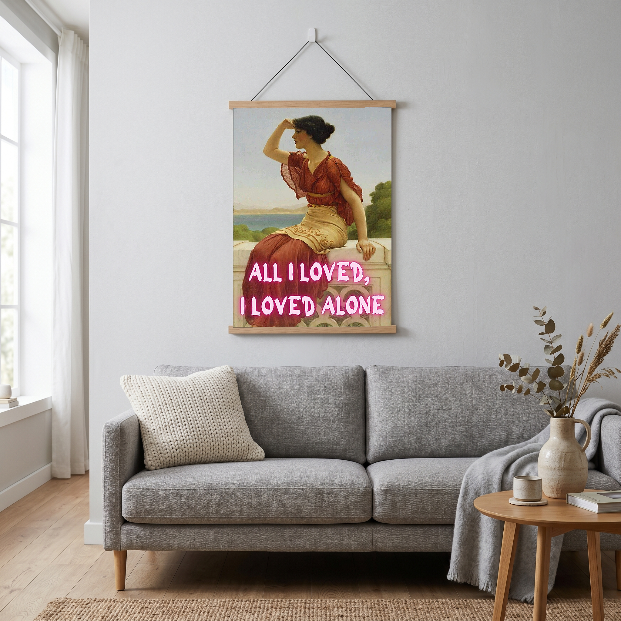 All I Loved, I Loved Alone — Edgar Allan Poe Quote Wall Art Print