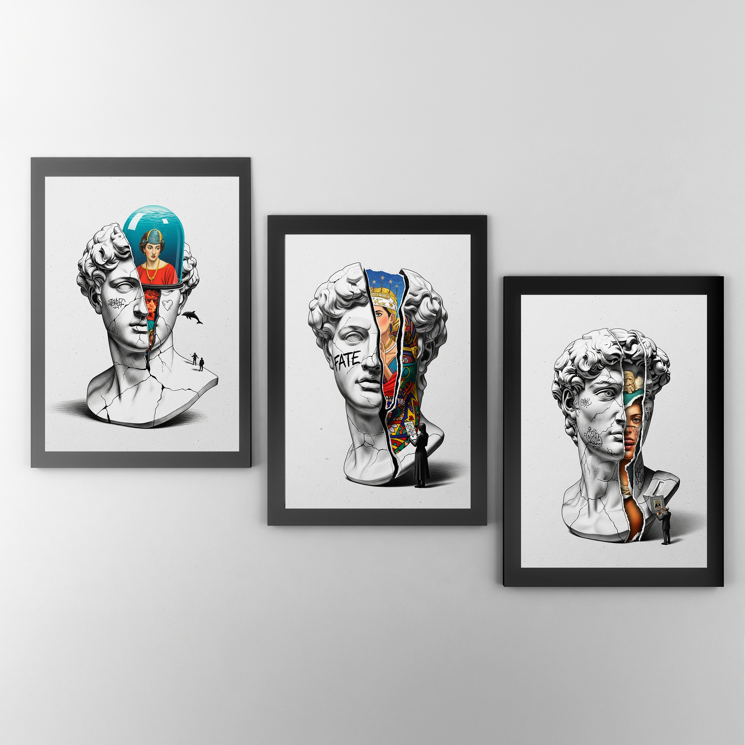 Fate Tarot — Surreal David Bust Wall Art Print