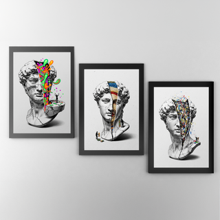 Mosaic — Surreal David Bust Wall Art Print
