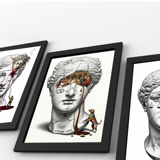 Hera Eternal Vows — Surreal Goddess Bust Wall Art Print