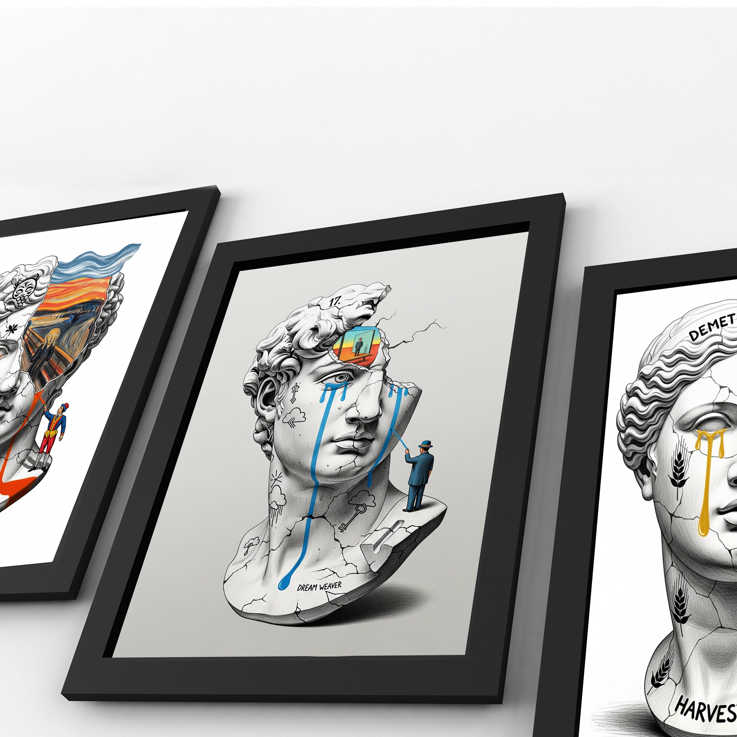 Dream Weaver V.2 — Surreal David Bust Wall Art Print