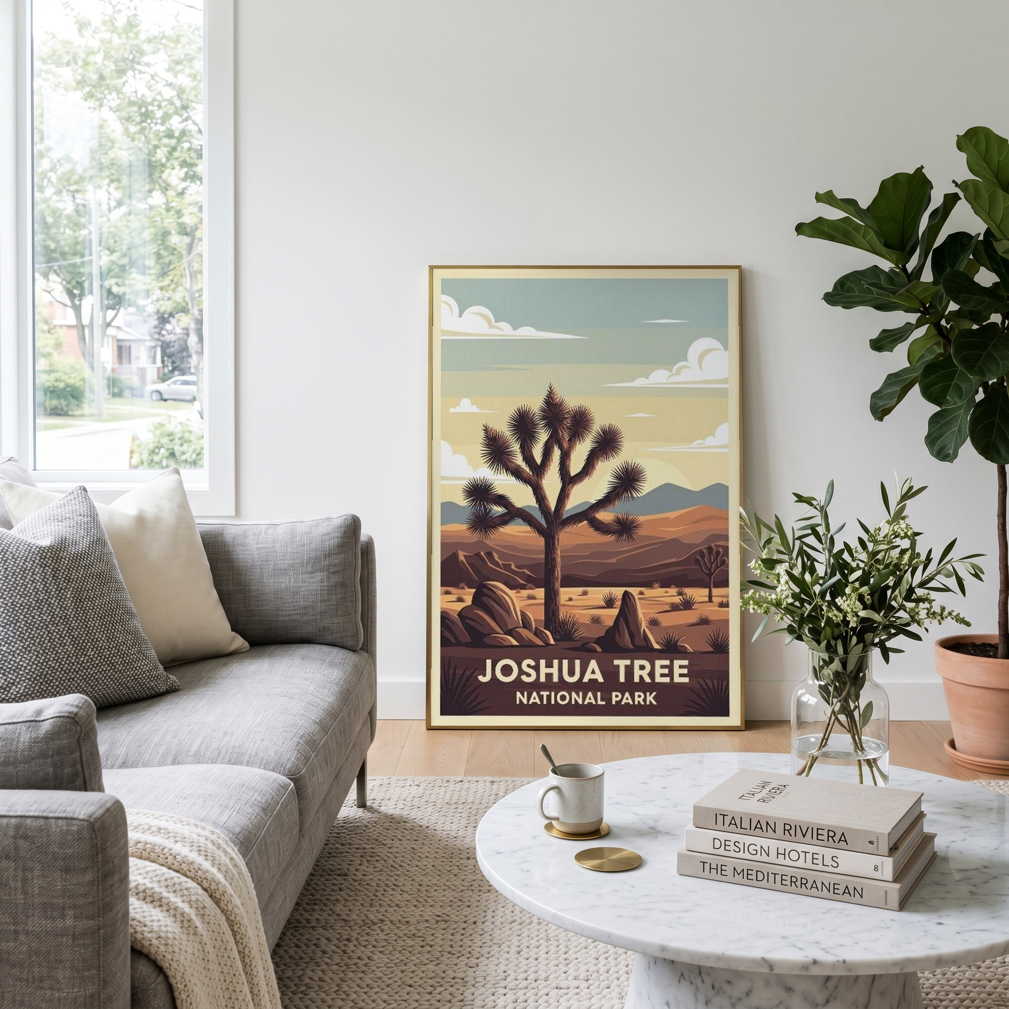 Joshua Tree National Park Poster — Vintage California Desert Yucca Print