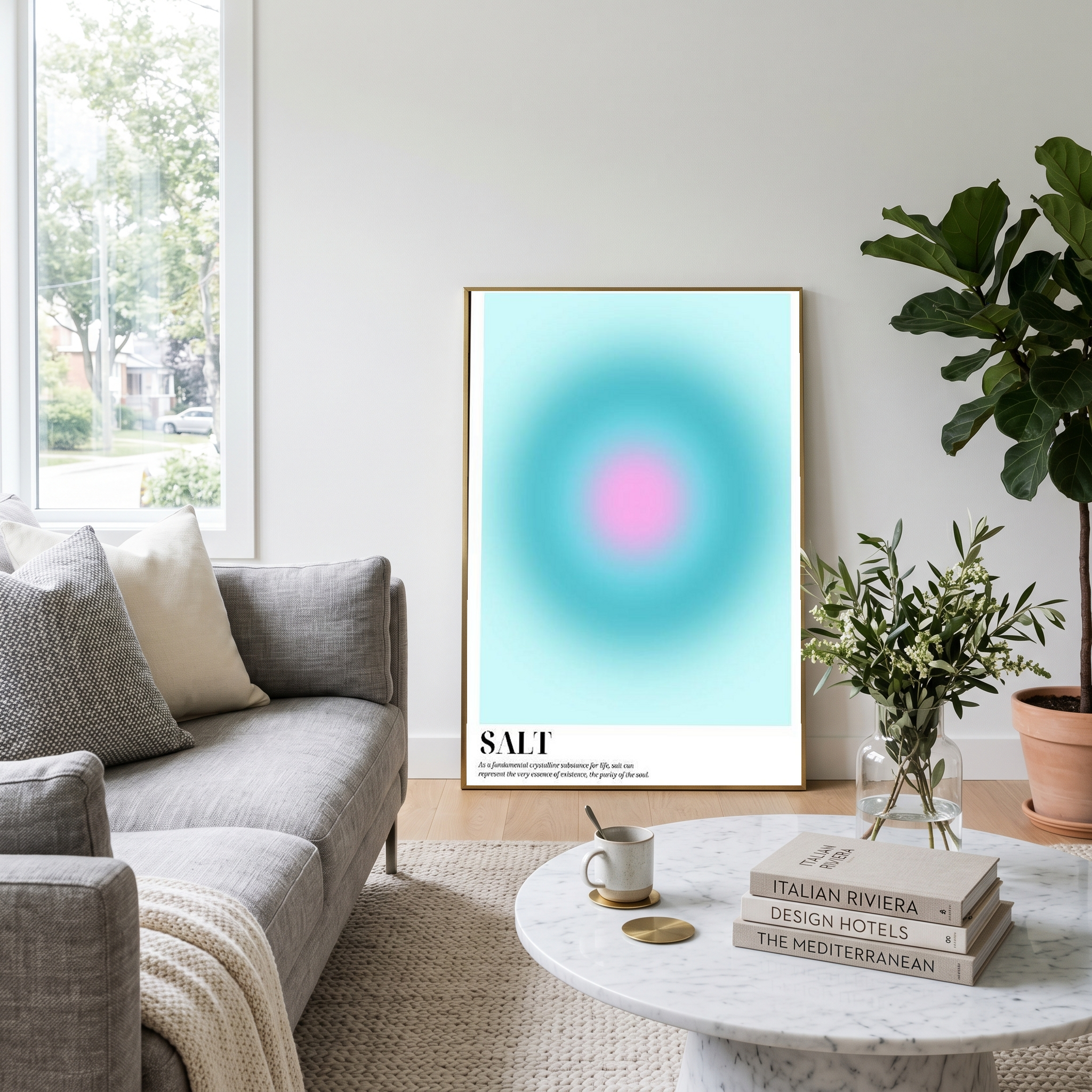 Salt Aura Abstract Poster — Spiritual Gradient Wall Art Print