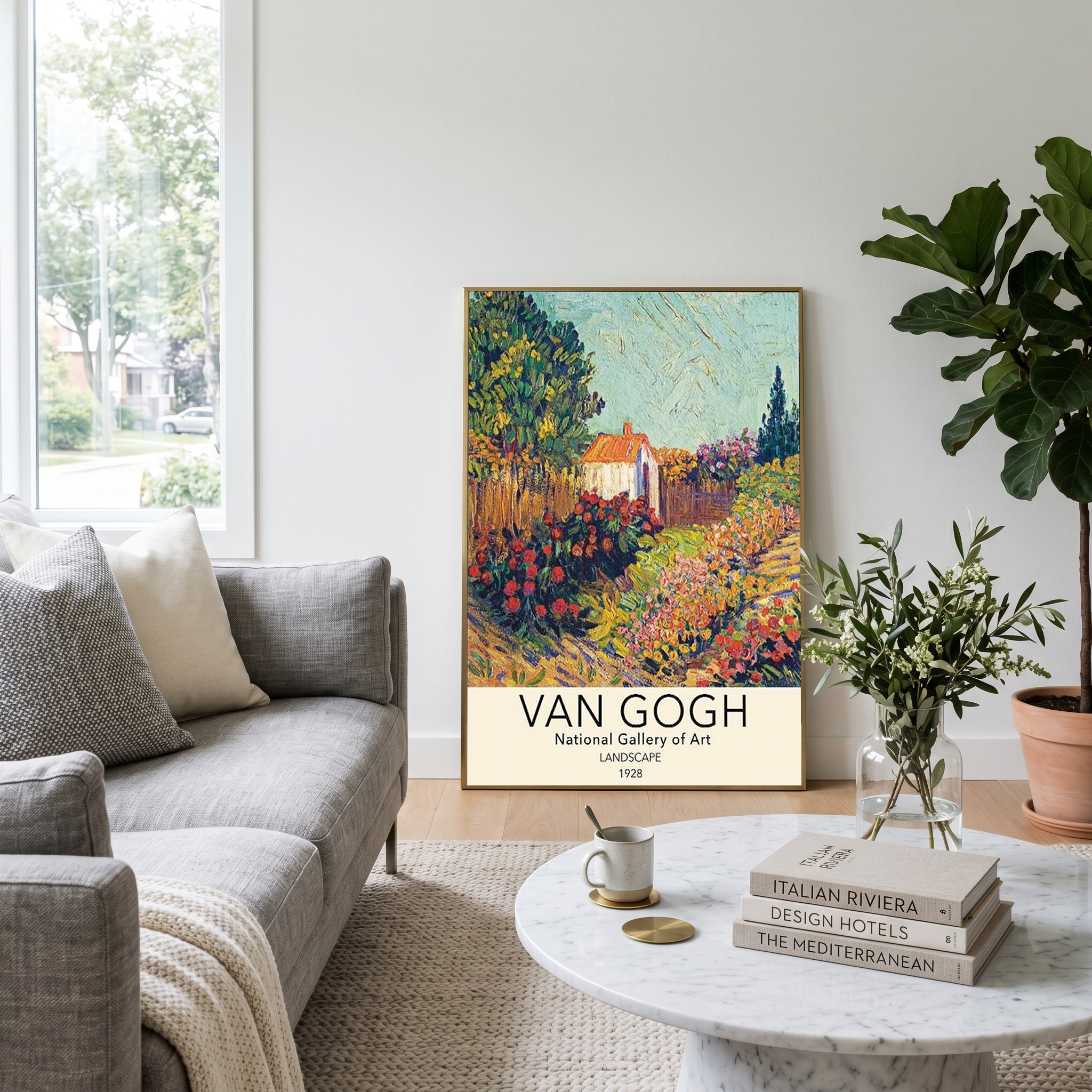 Van Gogh Landscape Poster — National Gallery Post-Impressionist Print