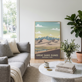 Great Sand Dunes National Park Poster — Vintage Colorado Dune Field Print