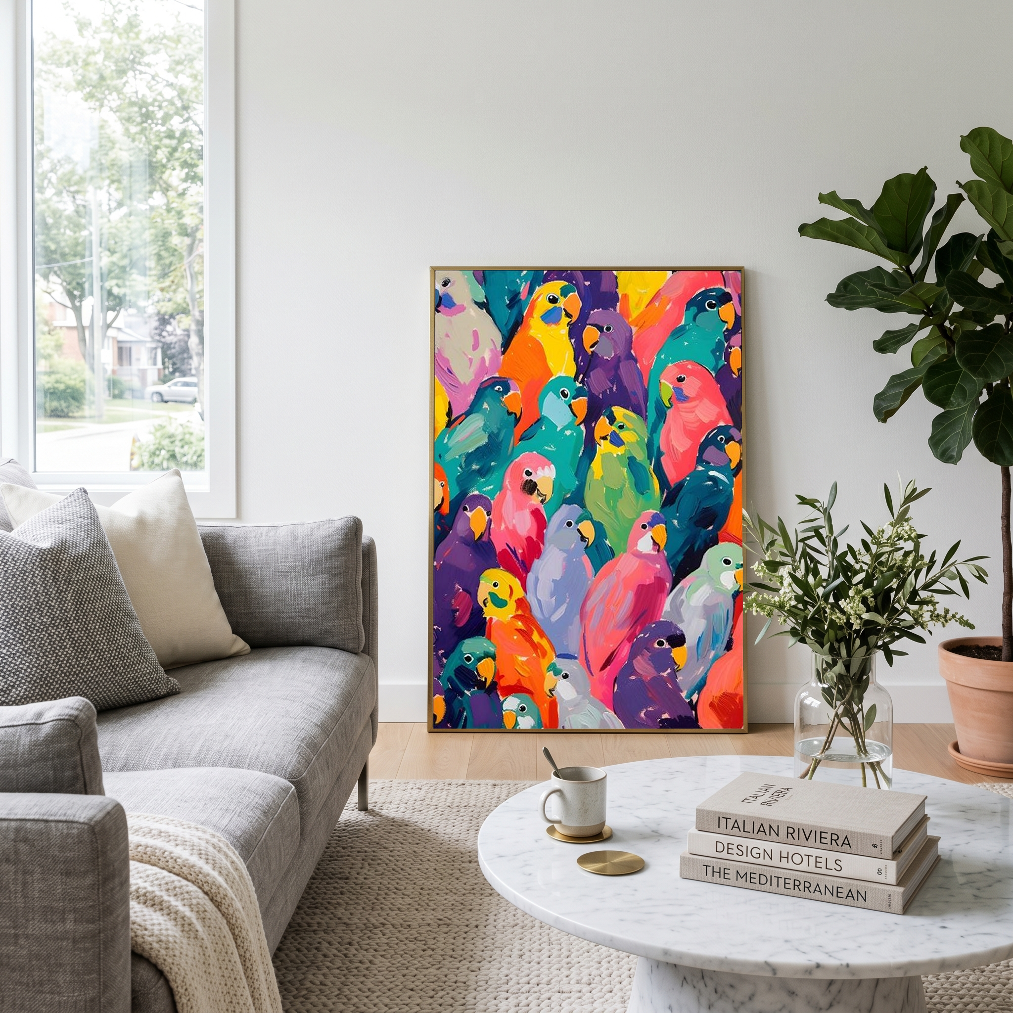Pop Art Parrot Print — Vibrant Tropical Bird Wall Decor Poster