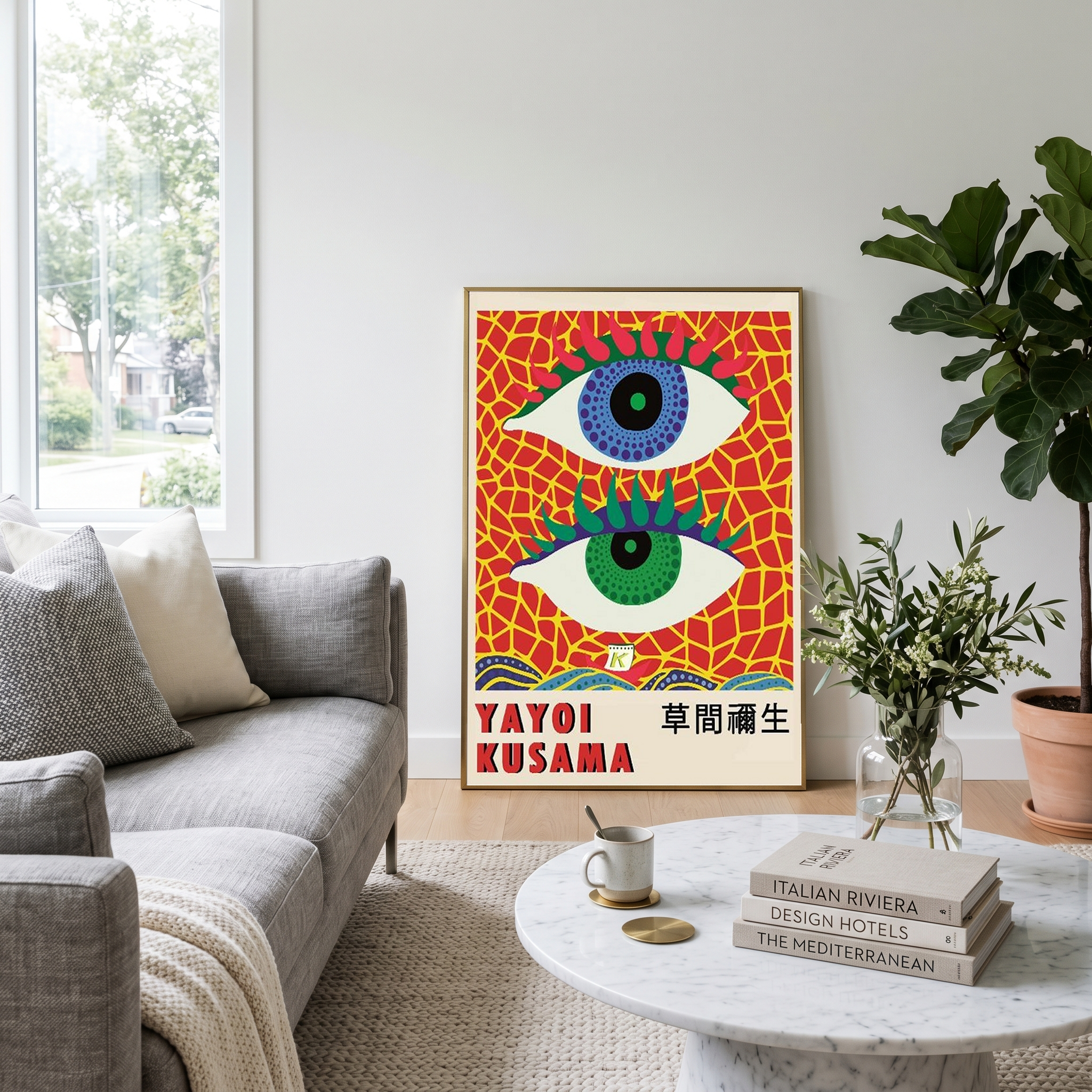Yayoi Kusama Eye Art Print — Pop Art Contemporary Poster