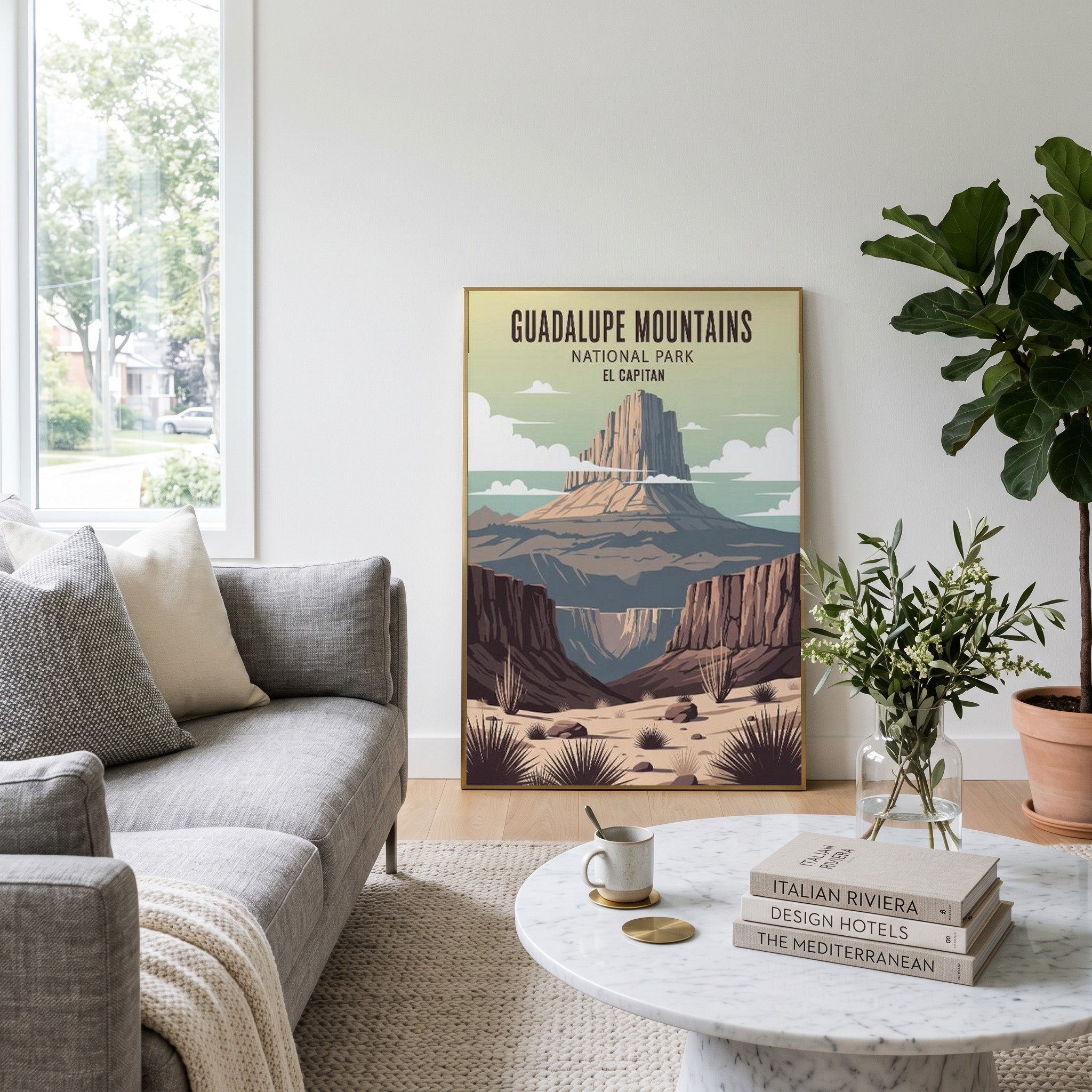 Guadalupe Mountains National Park Poster — Vintage El Capitan Texas Print