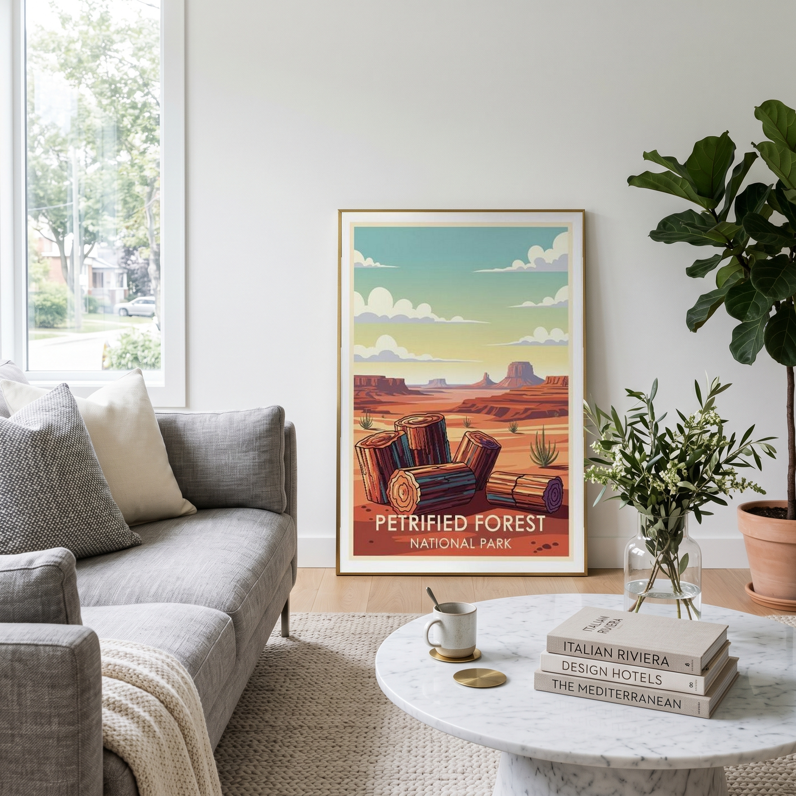 Petrified Forest National Park Poster — Vintage Arizona Painted Desert Print
