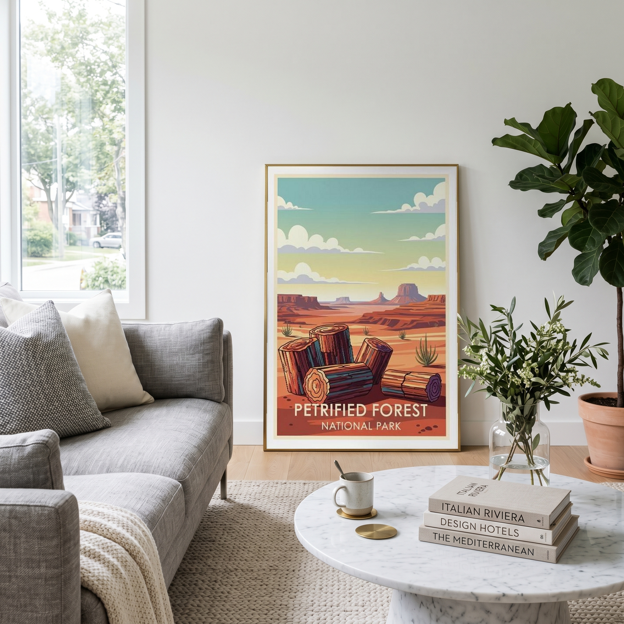 Petrified Forest National Park Poster — Vintage Arizona Painted Desert Print