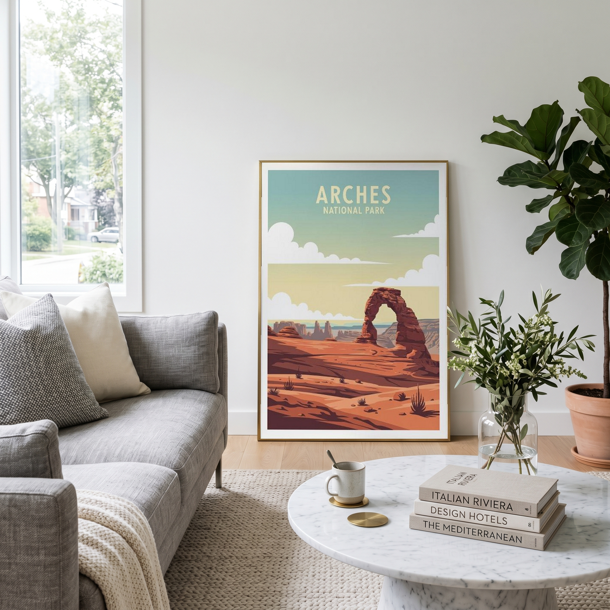 Arches National Park Poster — Vintage Delicate Arch Utah Desert Print