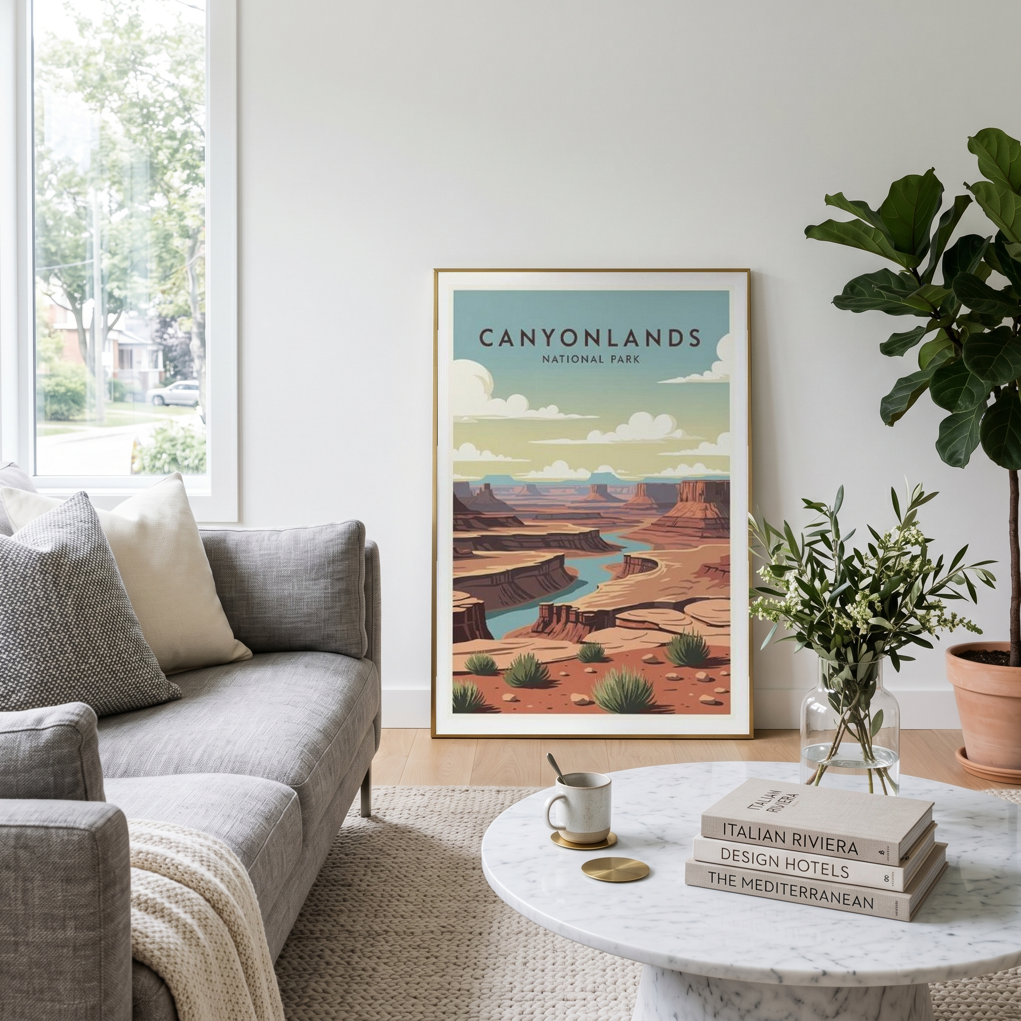Canyonlands National Park Poster — Vintage Utah Mesa River Print