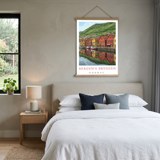 Bergen Bryggen Norway — Hanseatic Harbor Wall Art Print