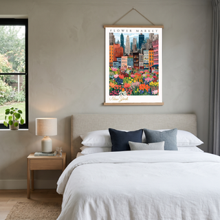 New York Flower Market — Vibrant Cityscape Botanical Wall Art Print