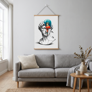 Aquarium Mind — Surreal David Bust Wall Art Print