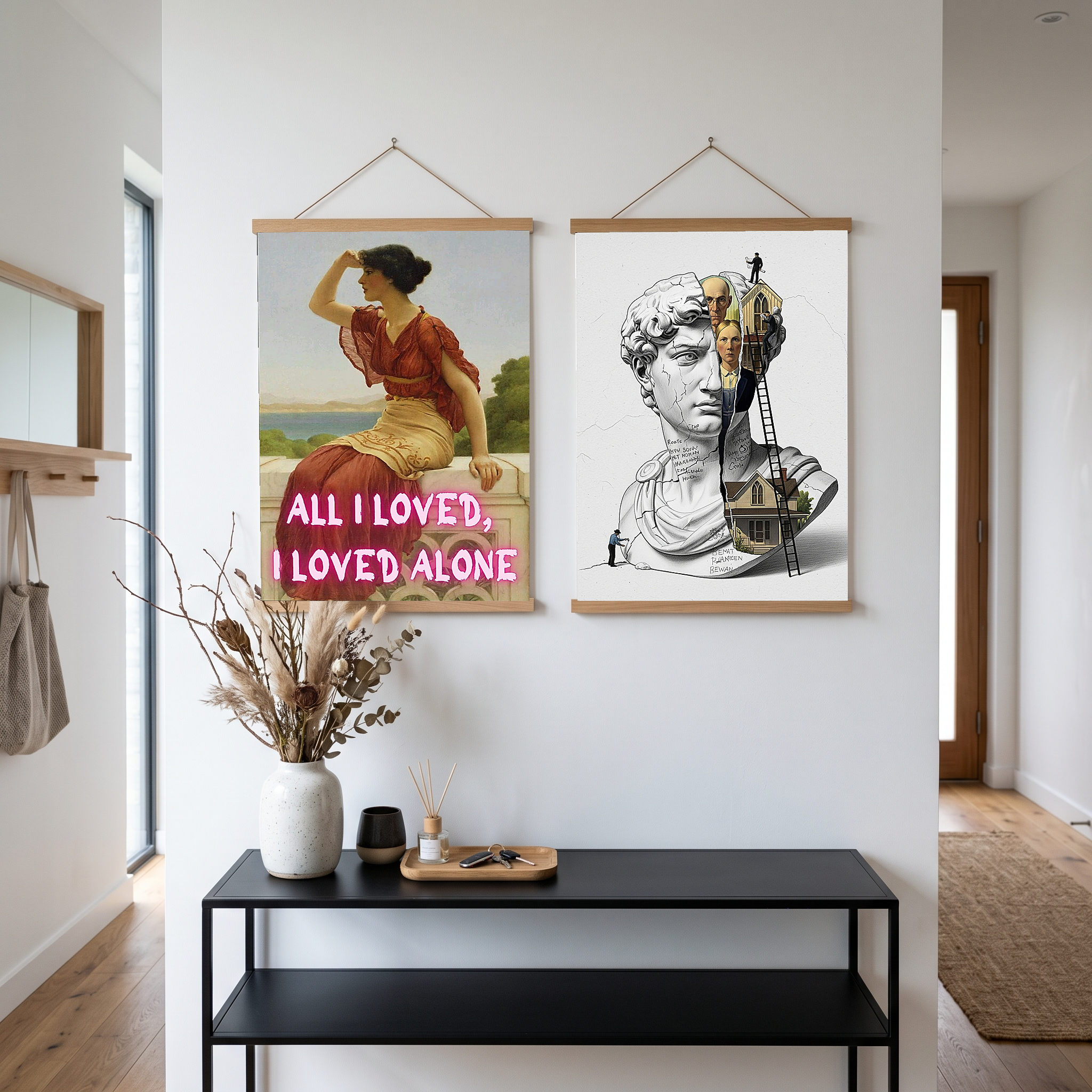 All I Loved, I Loved Alone — Edgar Allan Poe Quote Wall Art Print