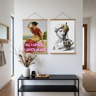 All I Loved, I Loved Alone — Edgar Allan Poe Quote Wall Art Print