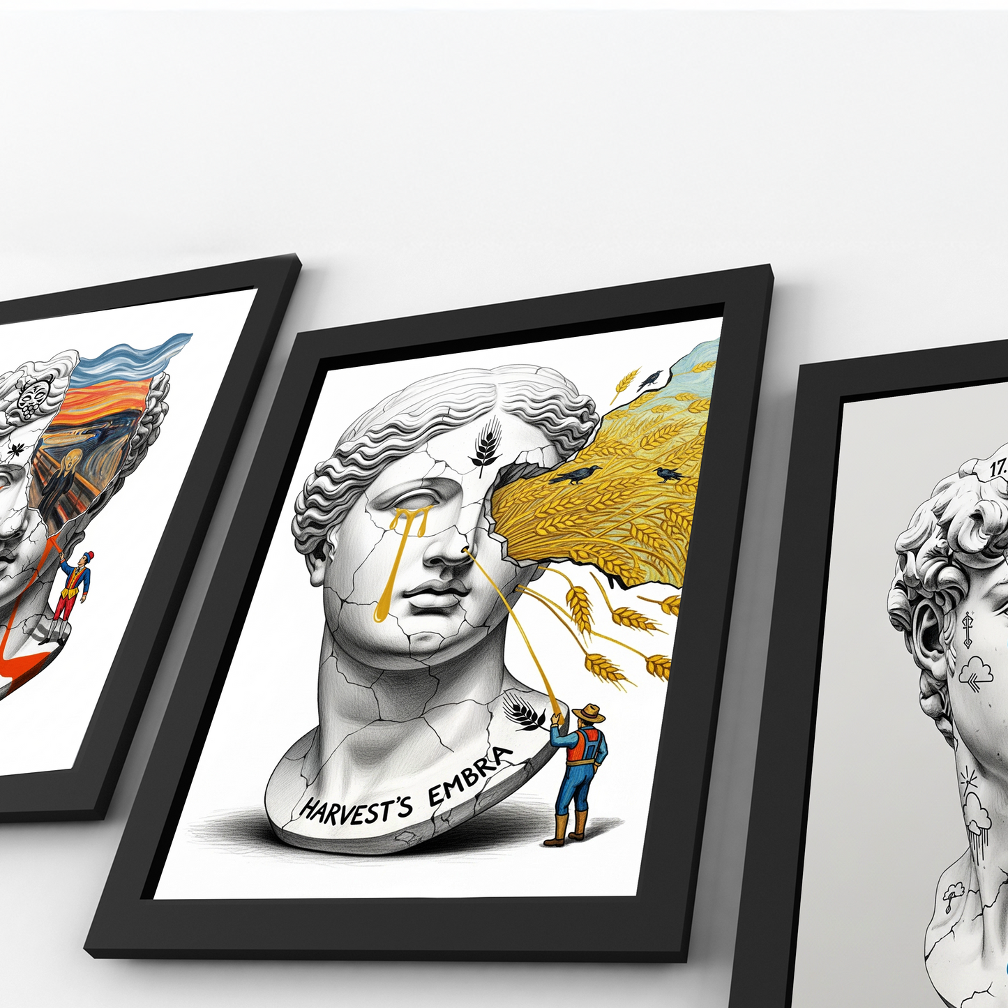 Harvest's Embrace - Sürrealist Tablo Boyutlarında ve Yüksek Kaliteli Poster