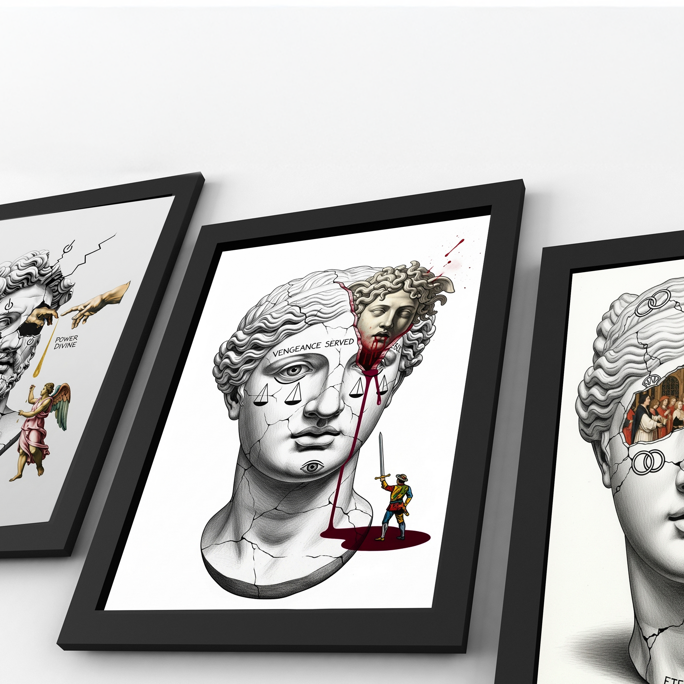 Vengeance Served Medusa — Surreal Greek Mythology Wall Art Print