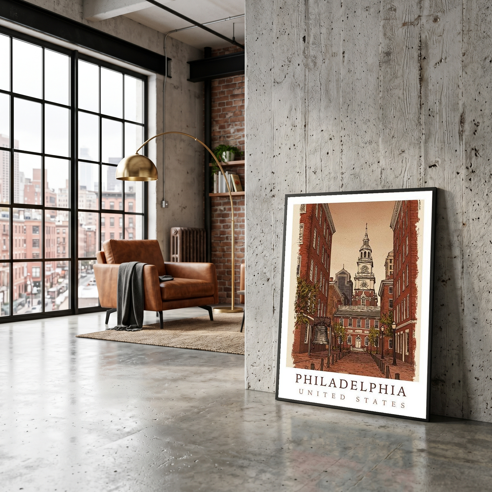 Philadelphia USA — Independence Hall Historic Wall Art Print