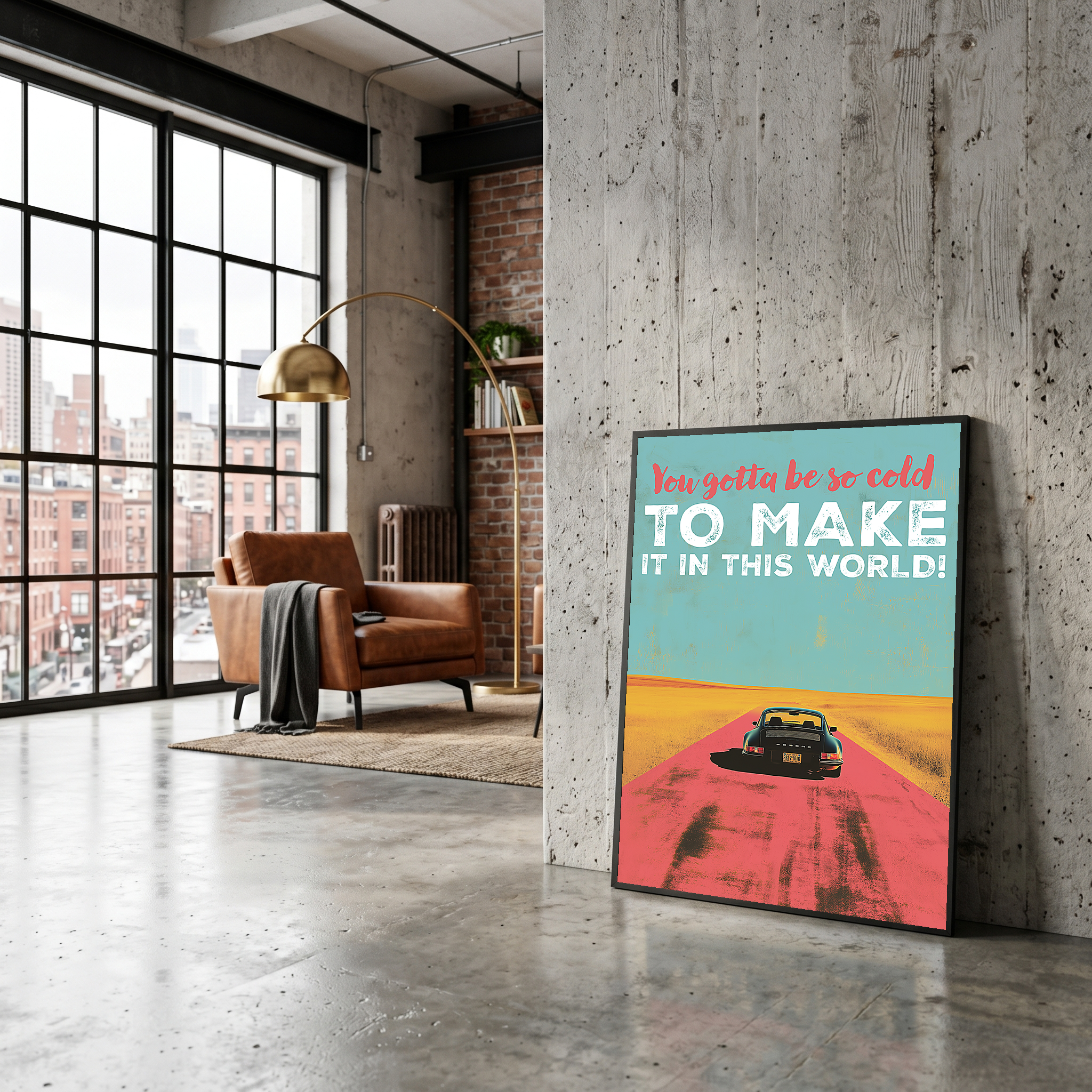 Porsche Wall Decor — Retro Travel Quote Cold To Make It Print