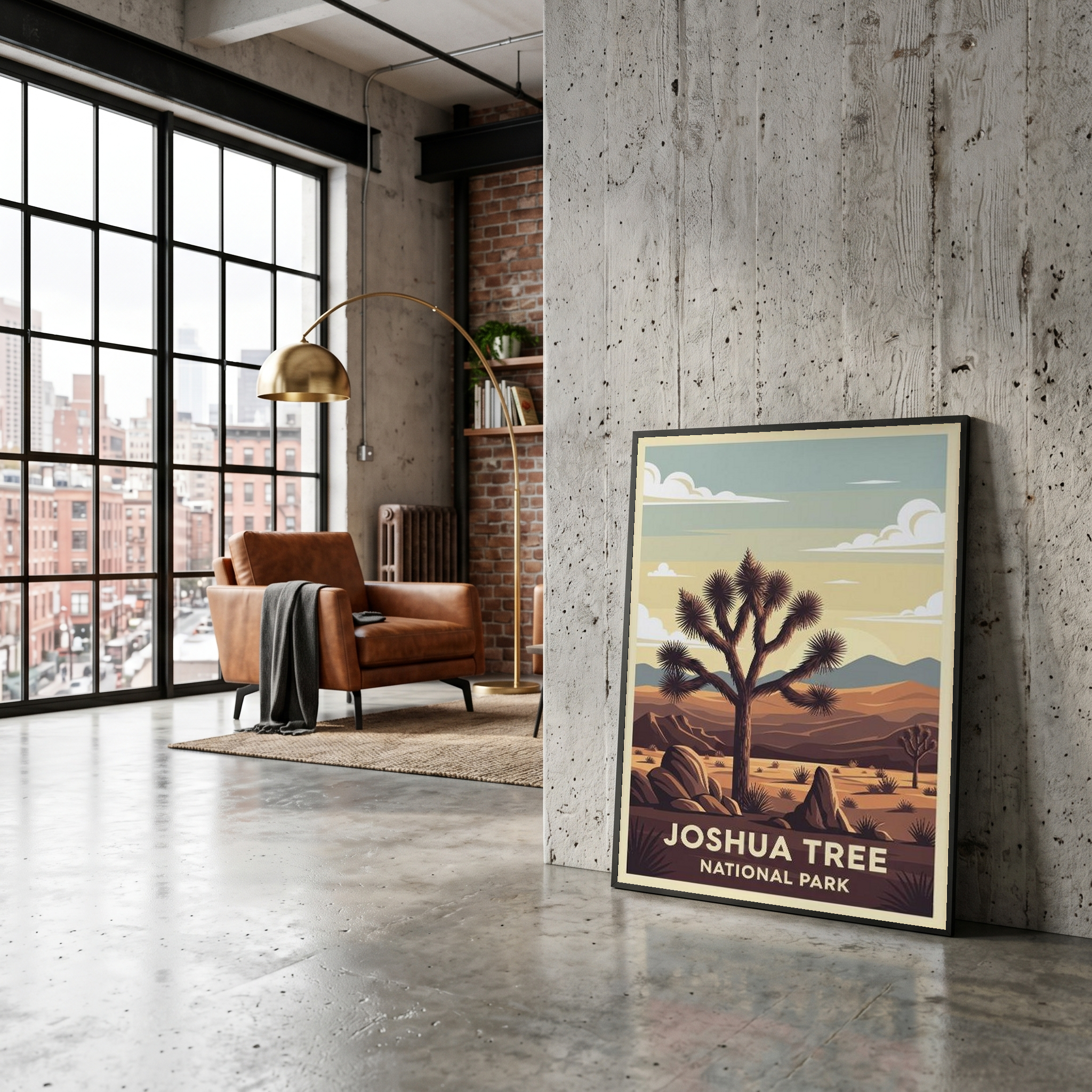 Joshua Tree National Park Poster — Vintage California Desert Yucca Print