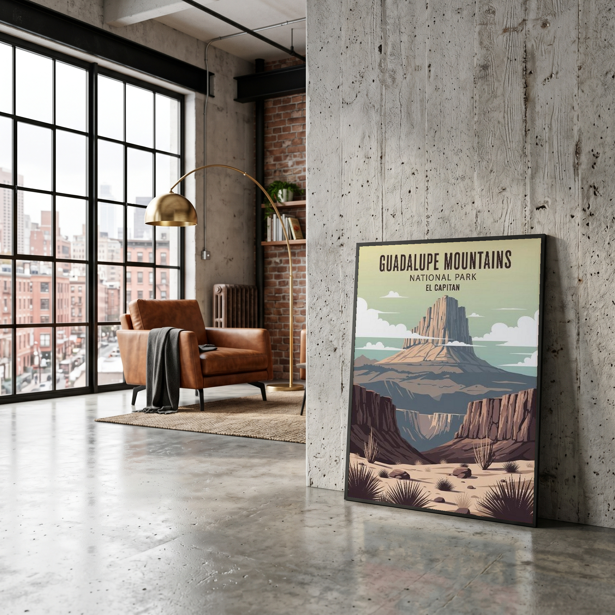 Guadalupe Mountains National Park Poster — Vintage El Capitan Texas Print