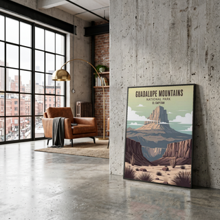 Guadalupe Mountains National Park Poster — Vintage El Capitan Texas Print