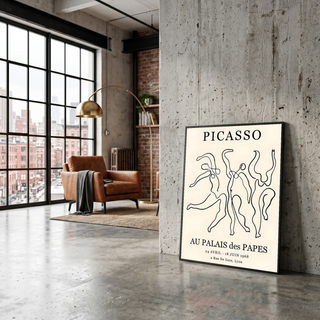 Picasso Au Palais des Papes 1968 Exhibition Poster Vintage Line Art Print