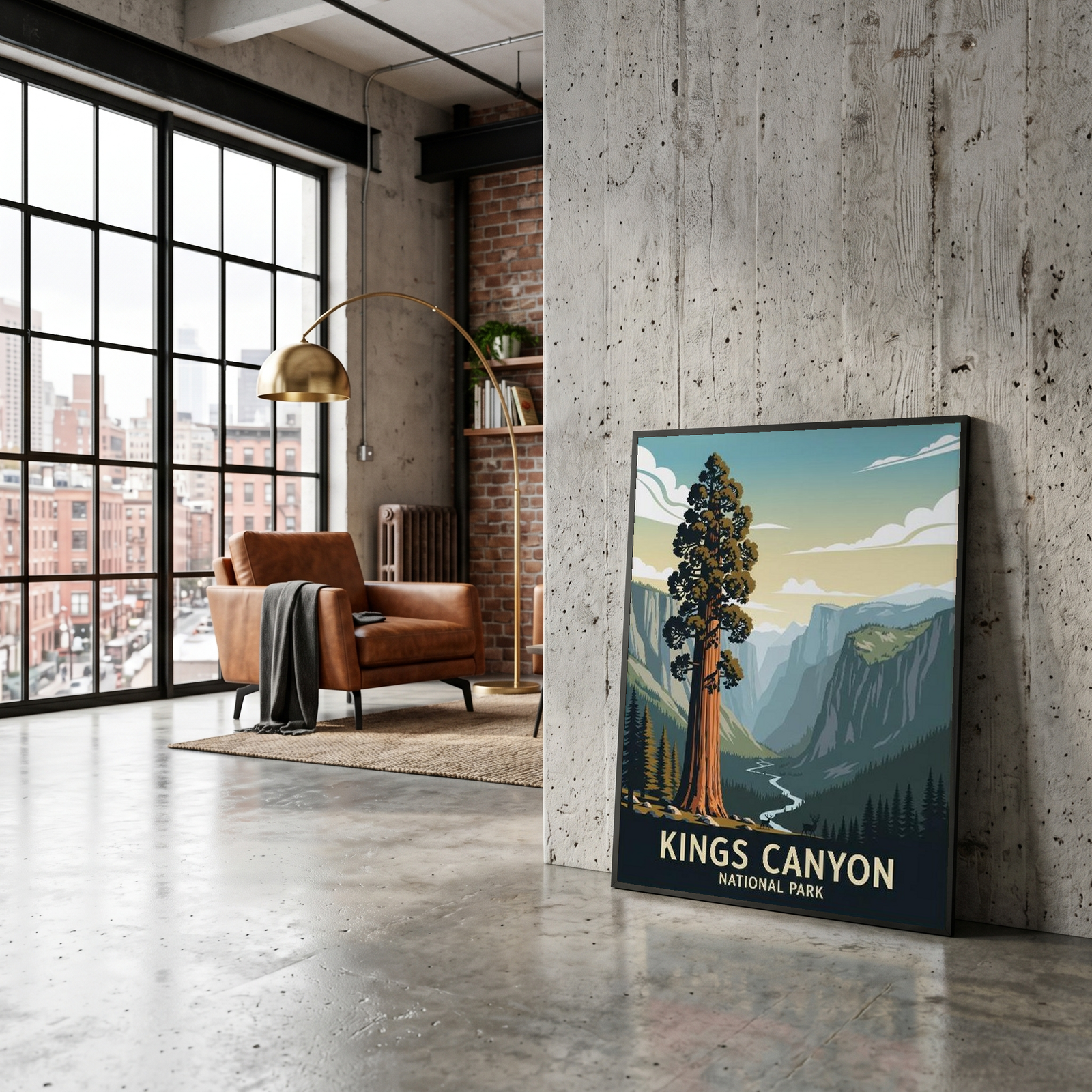 Kings Canyon National Park Poster — Vintage California Giant Sequoia Print