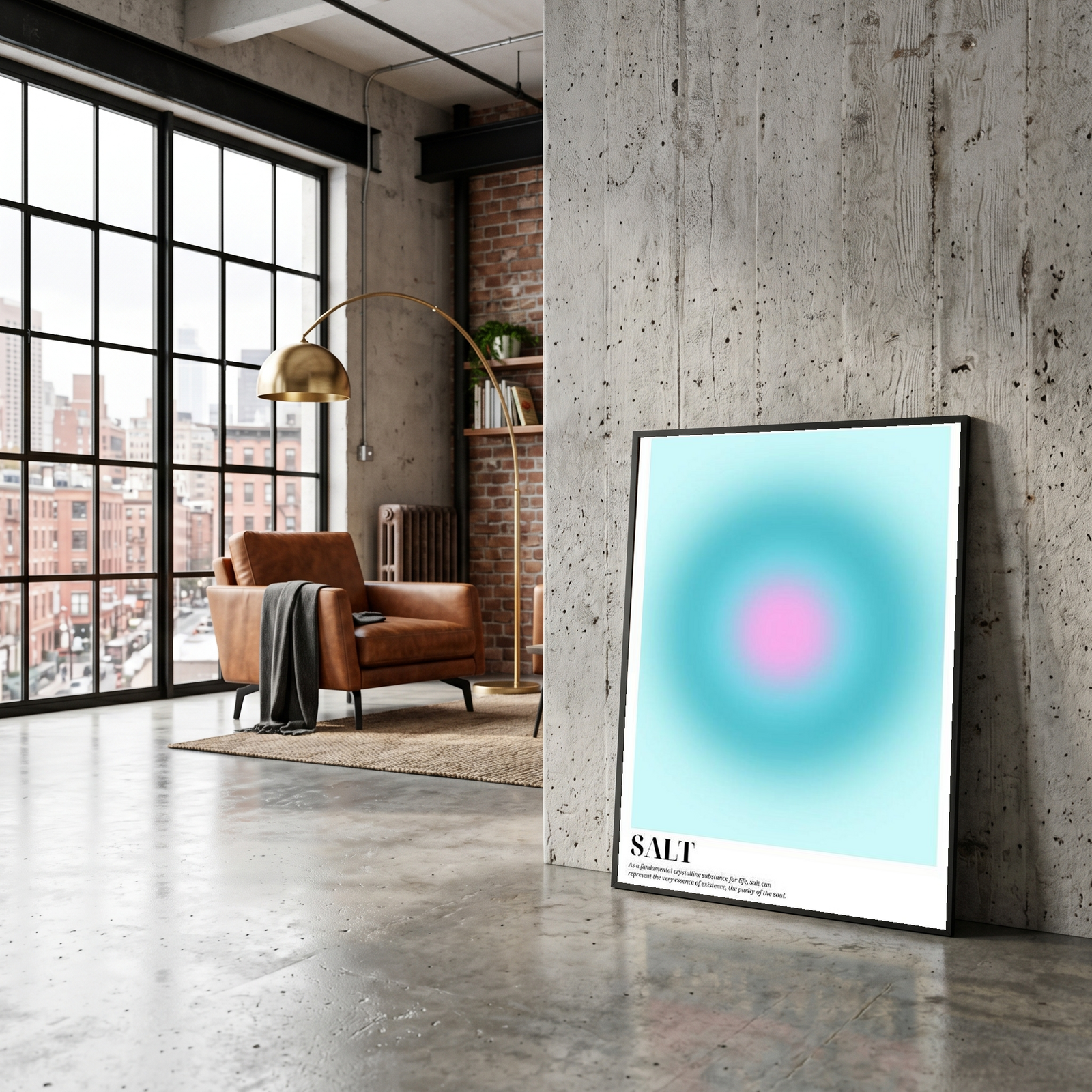 Salt Aura Abstract Poster — Spiritual Gradient Wall Art Print