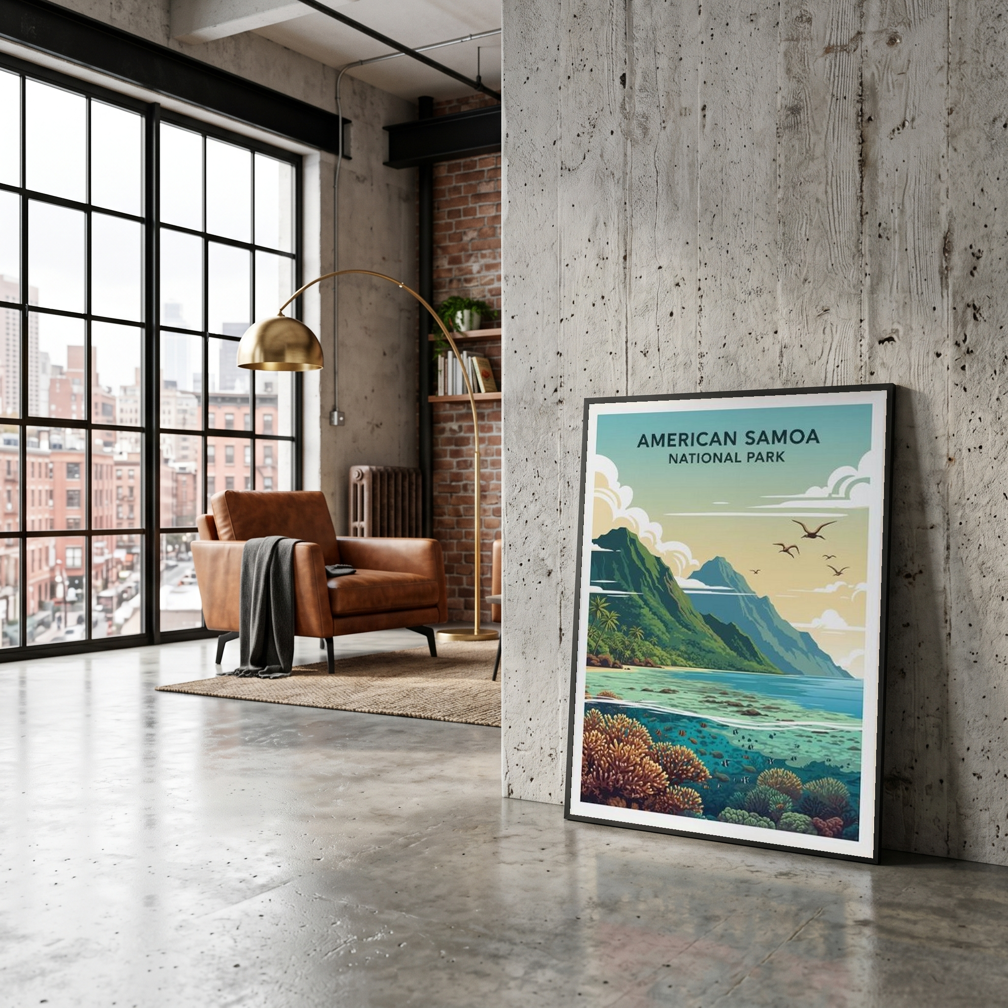 American Samoa National Park Poster — Vintage Pacific Island Travel Print