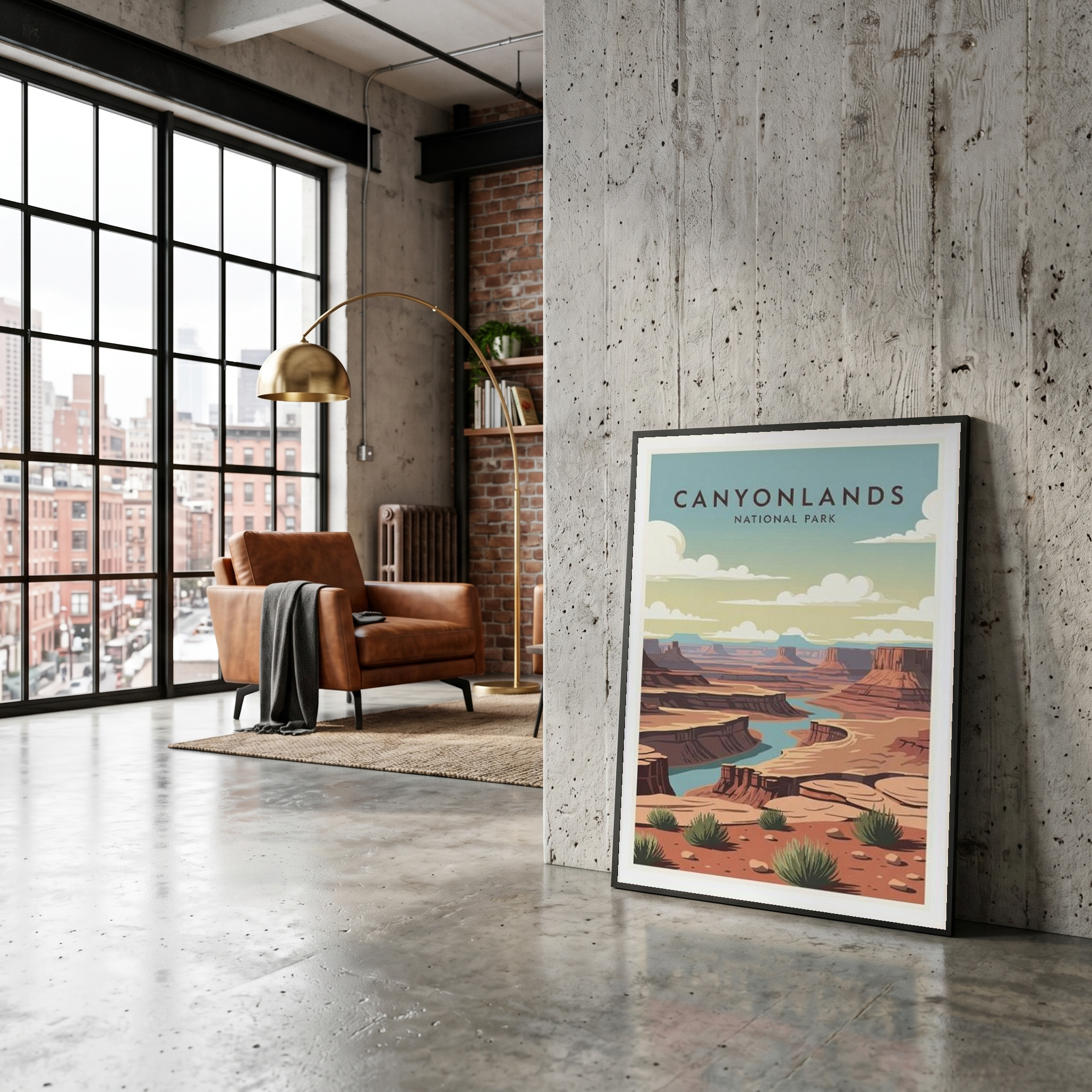 Canyonlands National Park Poster — Vintage Utah Mesa River Print
