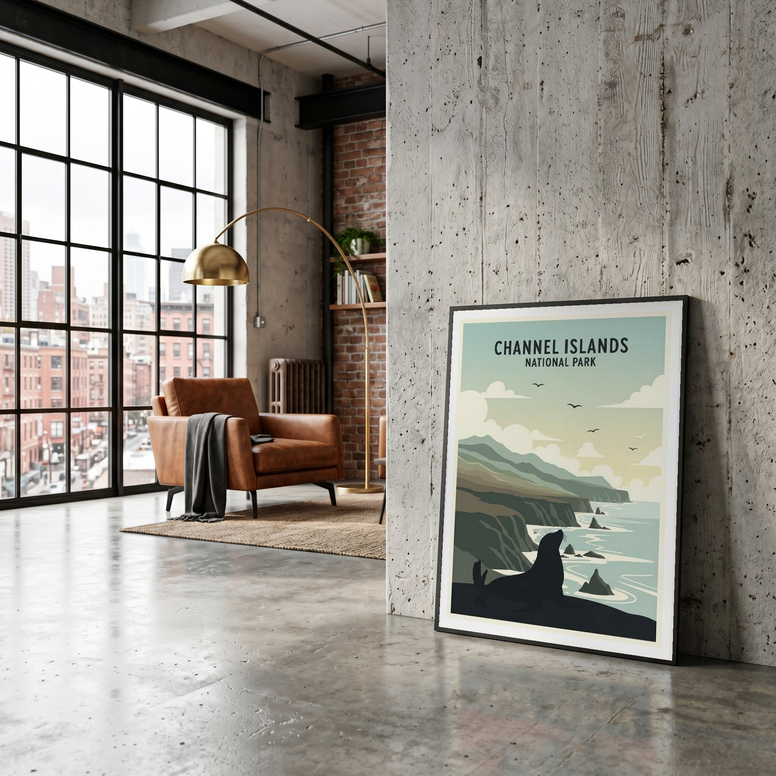 Channel Islands National Park Poster — Vintage California Sea Lion Coast Print