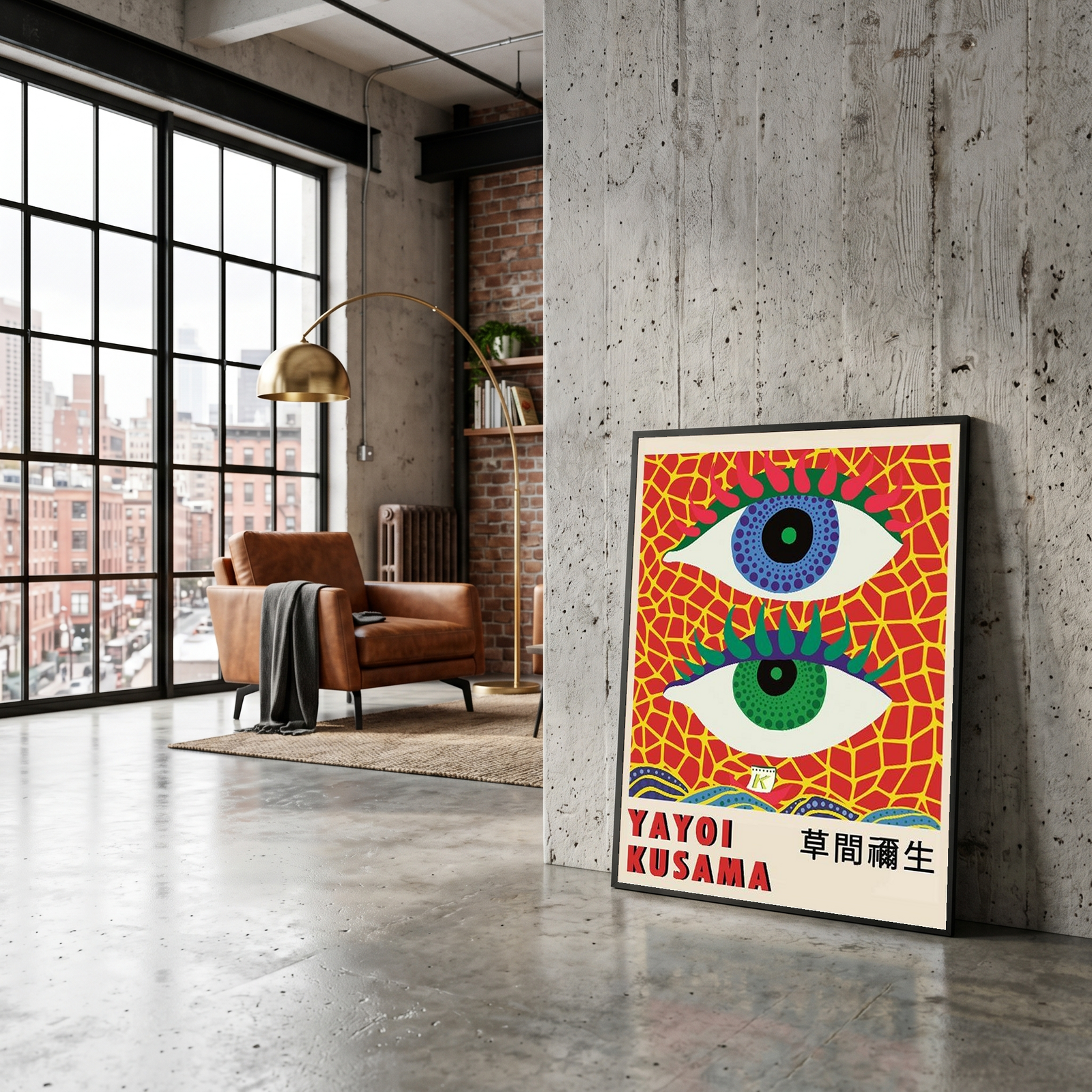 Yayoi Kusama Eye Art Print — Pop Art Contemporary Poster
