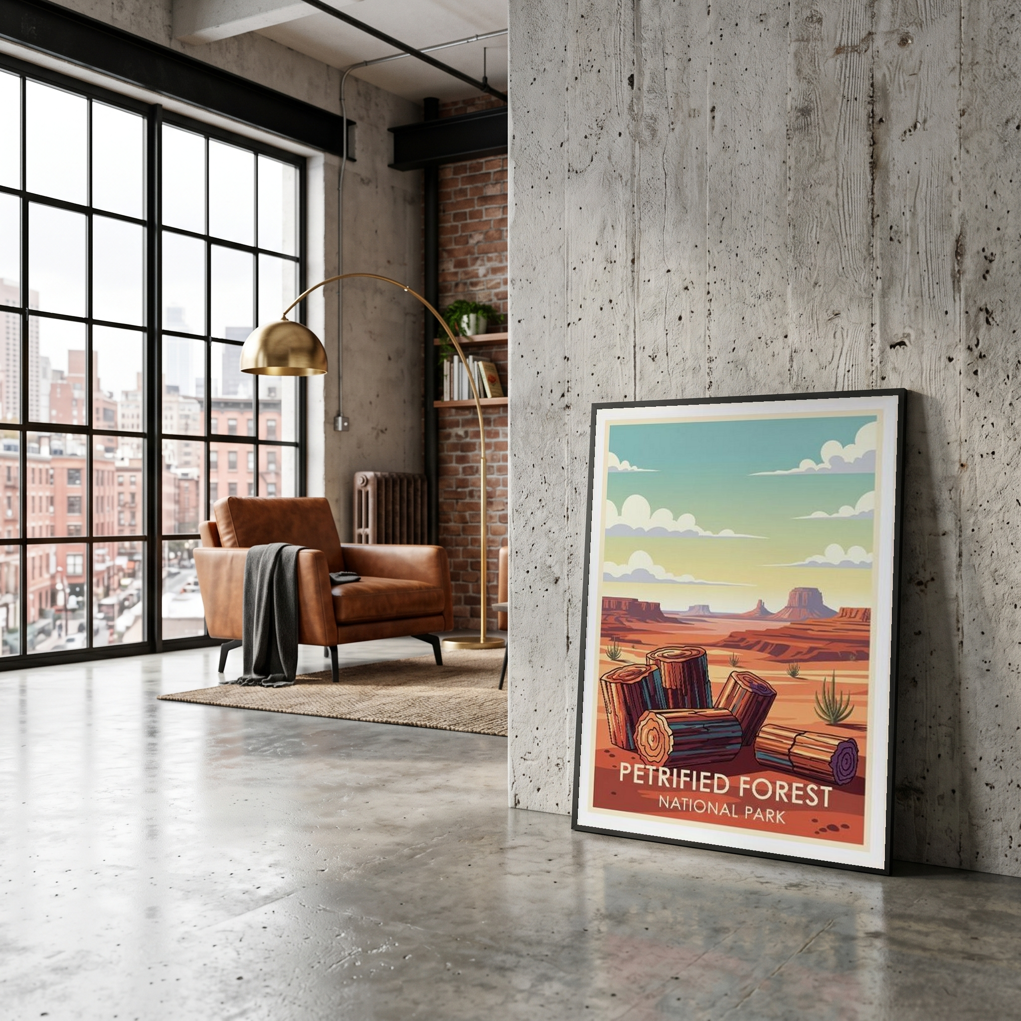 Petrified Forest National Park Poster — Vintage Arizona Painted Desert Print