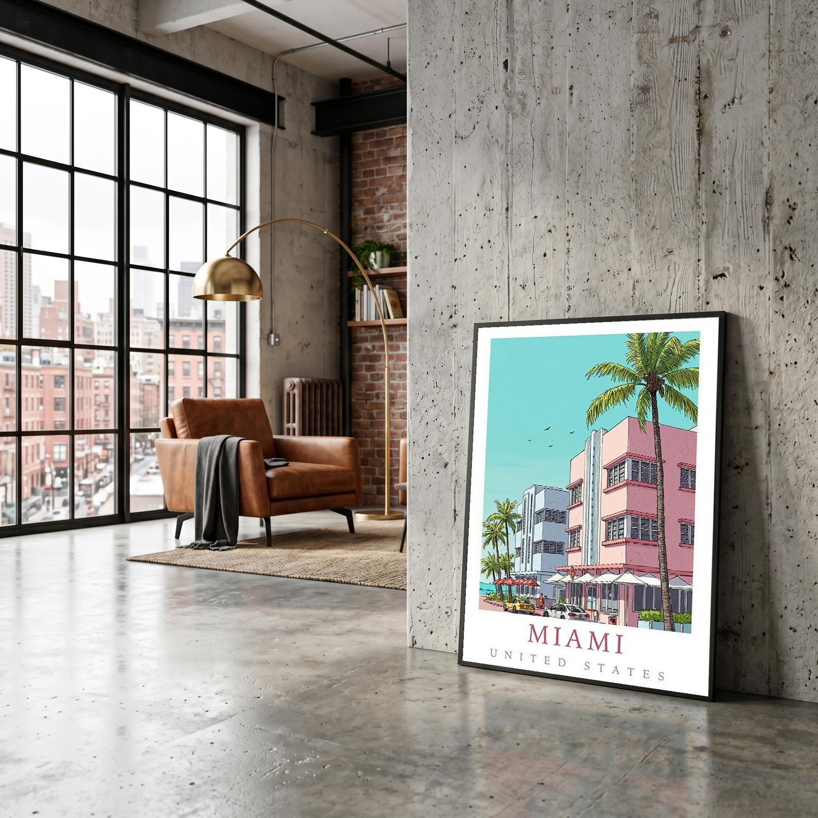 Miami Florida — Art Deco Ocean Drive Wall Art Print