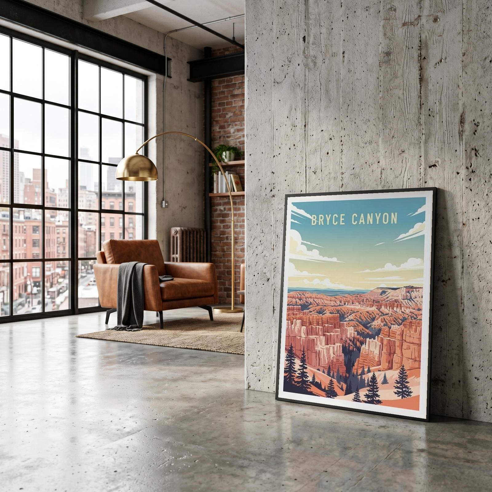Bryce Canyon National Park Poster — Vintage Utah Hoodoo Sunrise Print