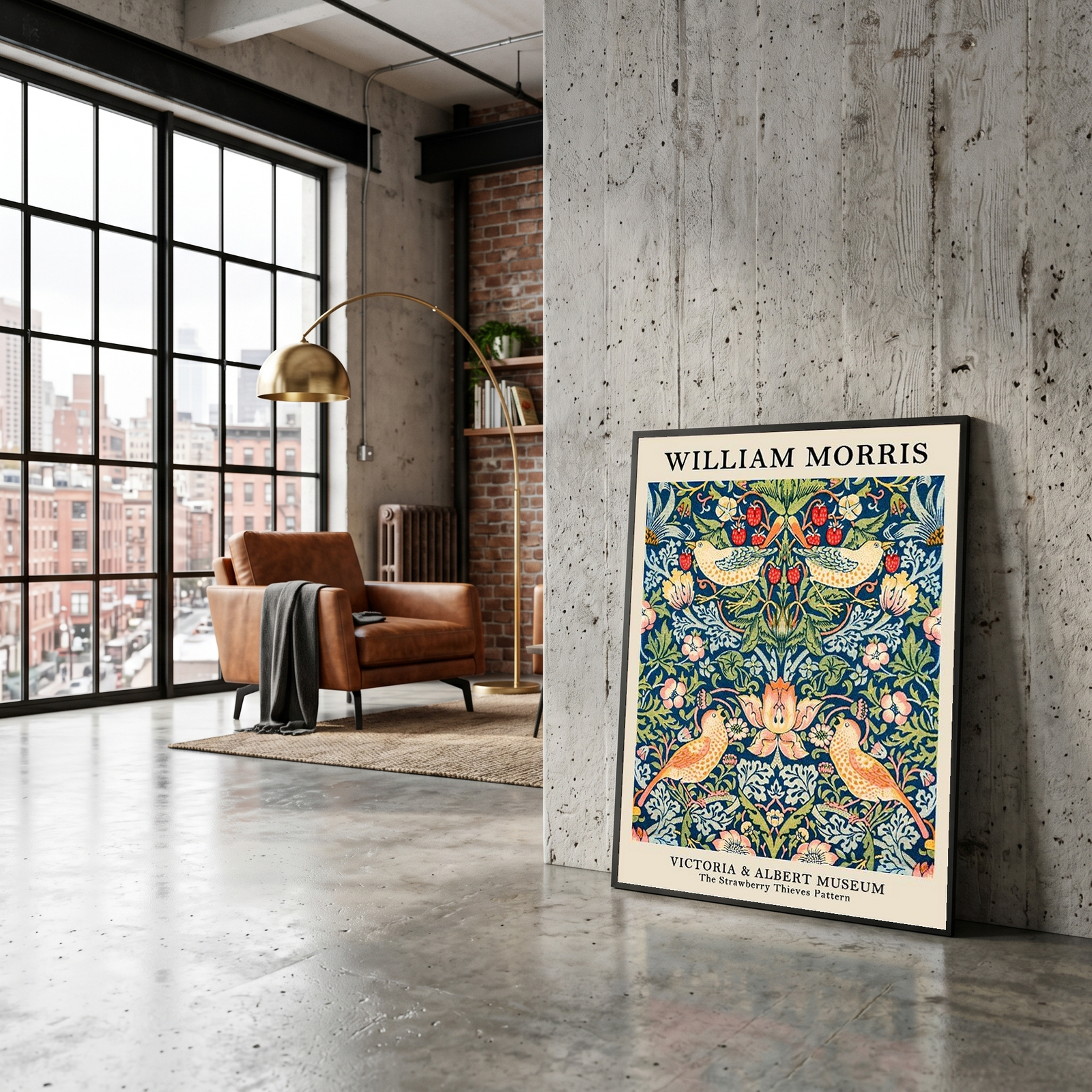 William Morris Strawberry Thief Print — V&A Museum Botanical Art