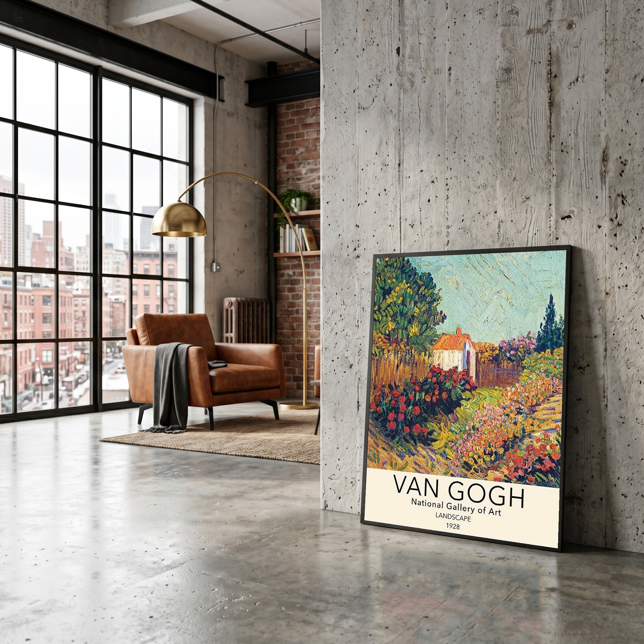 Van Gogh Landscape Poster — National Gallery Post-Impressionist Print
