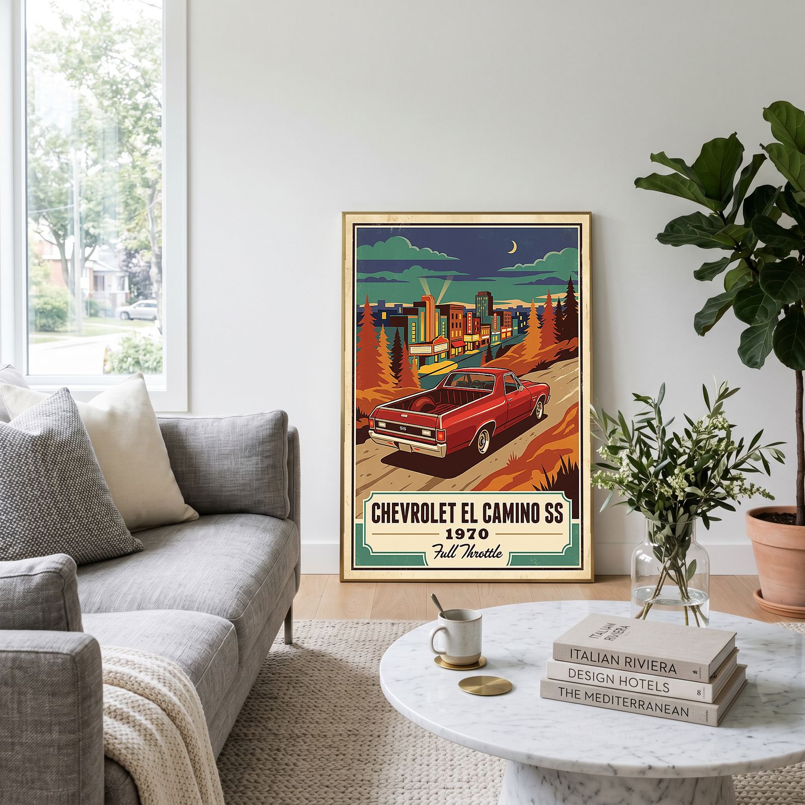 Chevrolet El Camino SS 1970 Poster — Vintage Muscle Truck Cinema Marquee Print