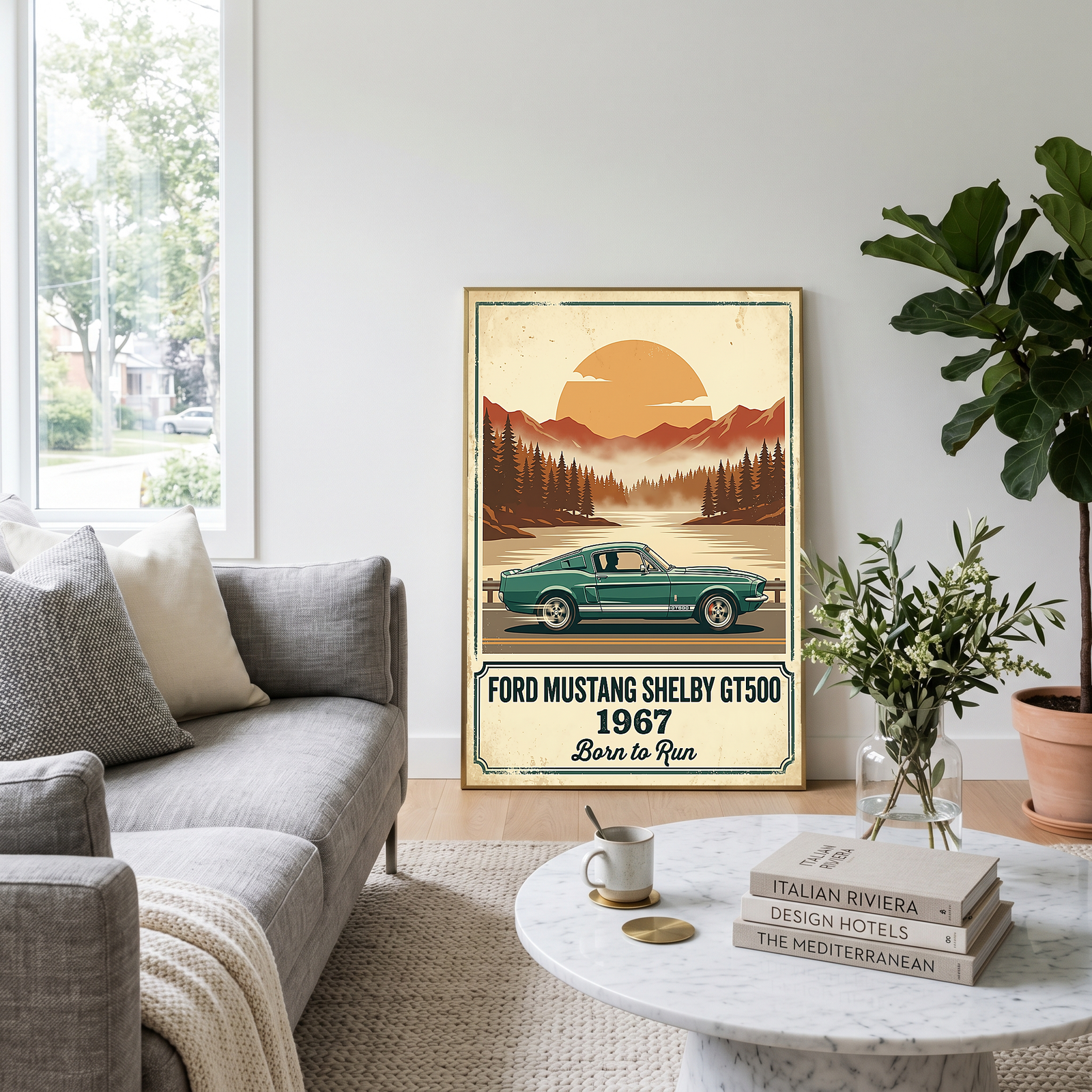 Ford Mustang Shelby GT500 1967 Forest Green Edition — Vintage Muscle Lake Print