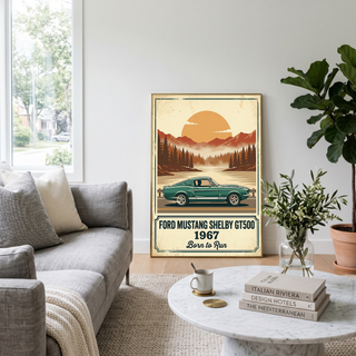 Ford Mustang Shelby GT500 1967 Forest Green Edition — Vintage Muscle Lake Print