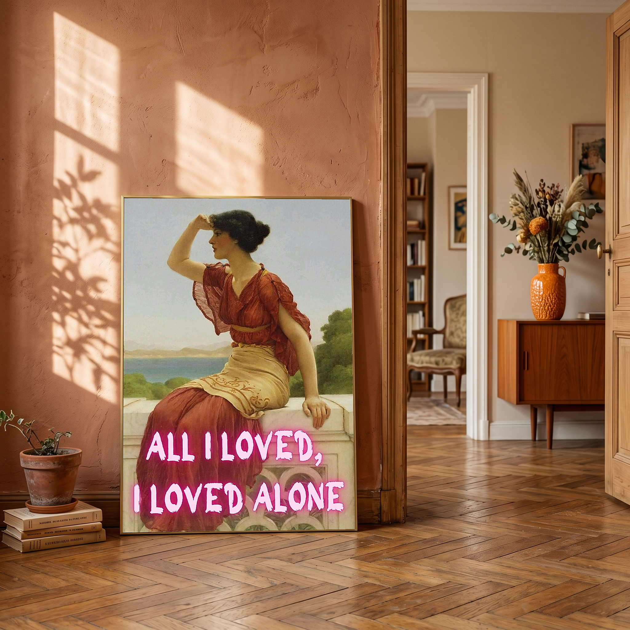 All I Loved, I Loved Alone — Edgar Allan Poe Quote Wall Art Print